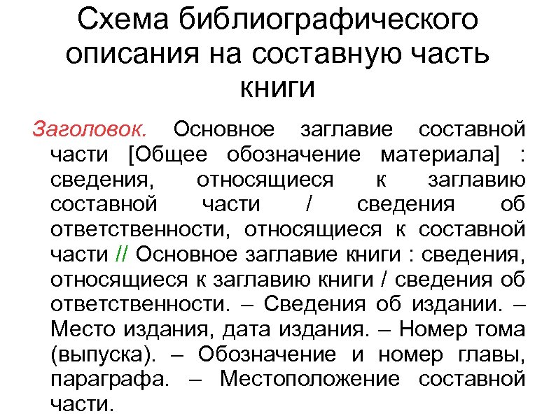 Схема описания документа