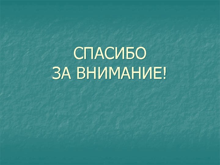 СПАСИБО ЗА ВНИМАНИЕ! 