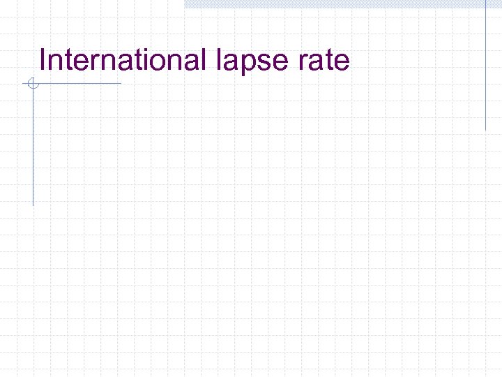 International lapse rate 