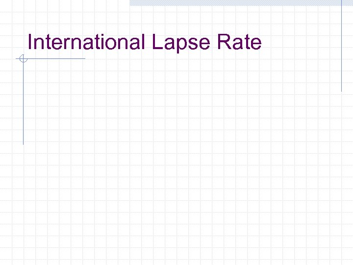 International Lapse Rate 