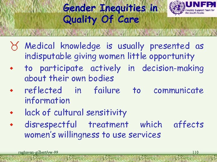 Gender Inequities in Quality Of Care _ Medical knowledge is usually presented as w