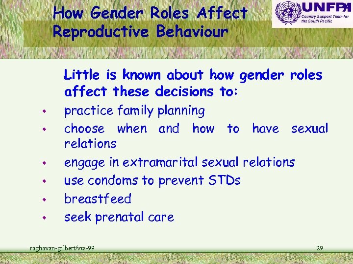 How Gender Roles Affect Reproductive Behaviour Little is known about how gender roles affect