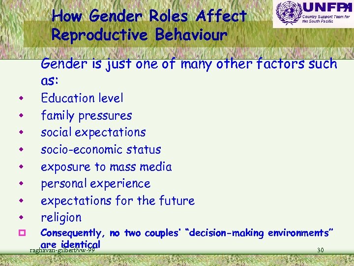 How Gender Roles Affect Reproductive Behaviour Gender is just one of many other factors