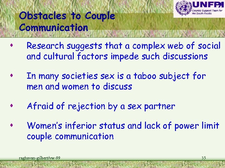 Obstacles to Couple Communication s Research suggests that a complex web of social and