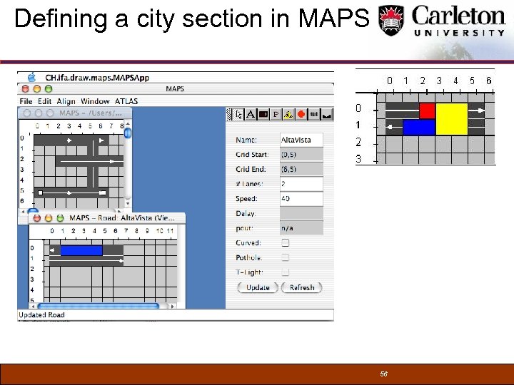 Defining a city section in MAPS 56 
