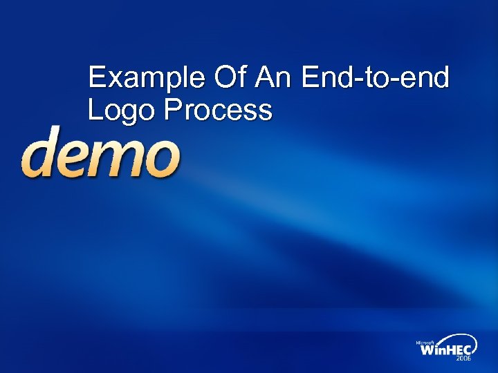 Example Of An End-to-end Logo Process 