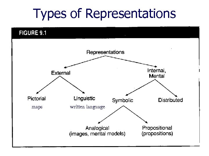 Types of Representations maps written language 