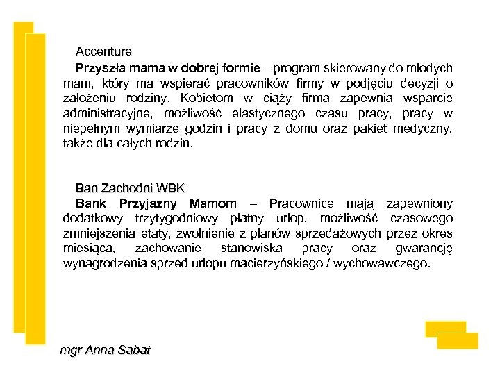 Accenture Przyszła mama w dobrej formie – program skierowany do młodych mam, który ma