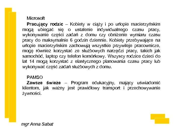 Microsoft Pracujący rodzic – Kobiety w ciąży i po urlopie macierzyńskim mogą ubiegać się