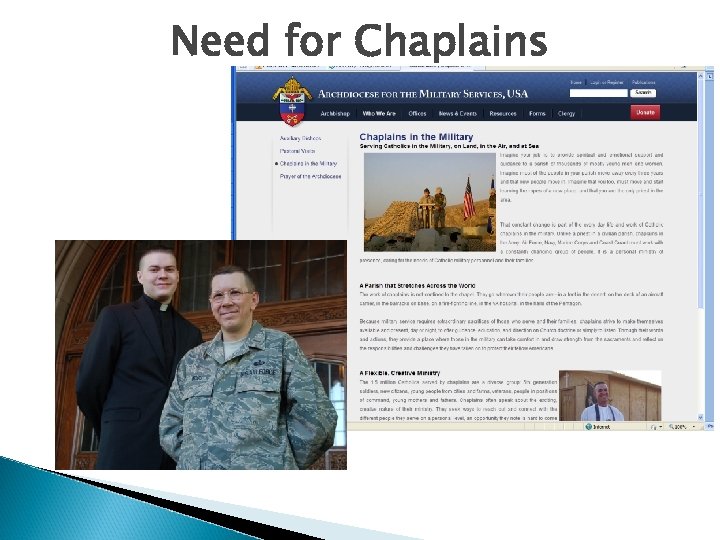 Need for Chaplains 