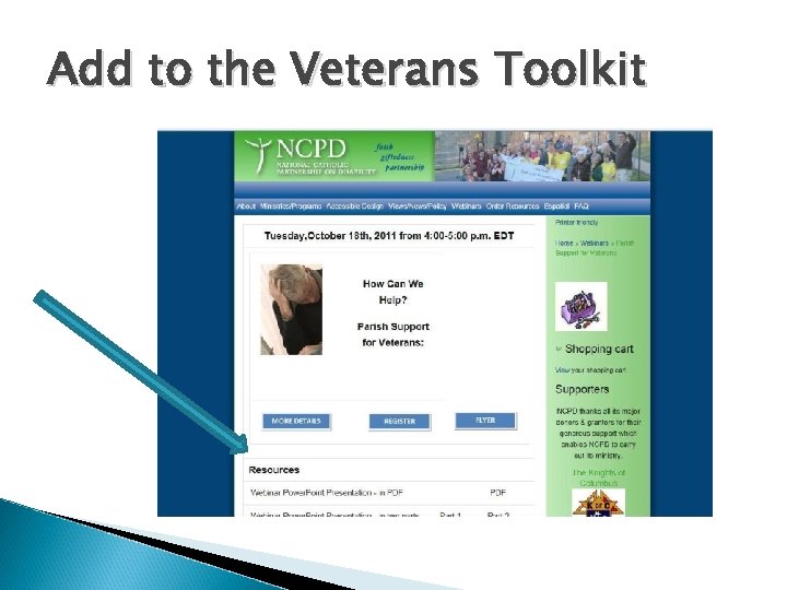 Add to the Veterans Toolkit 