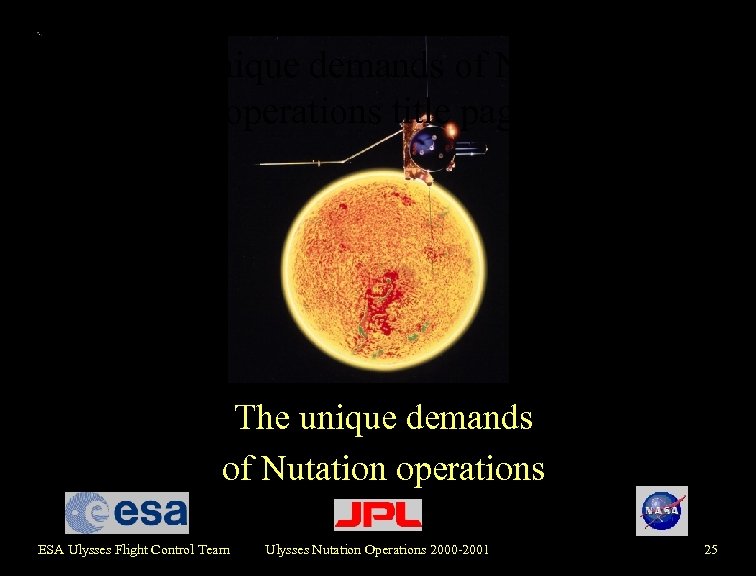 The unique demands of Nutation operations title page The unique demands of Nutation operations
