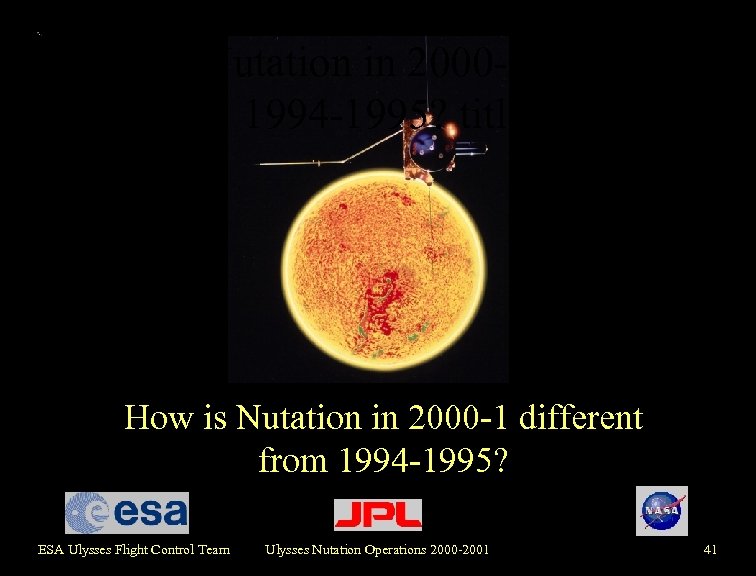 How is Nutation in 2000 -1 different from 1994 -1995? title page How is