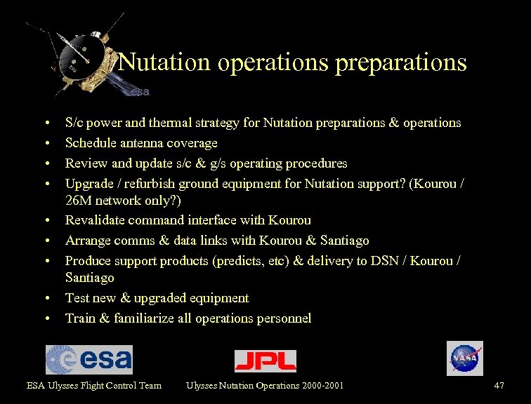 Nutation operations preparations • • • S/c power and thermal strategy for Nutation preparations