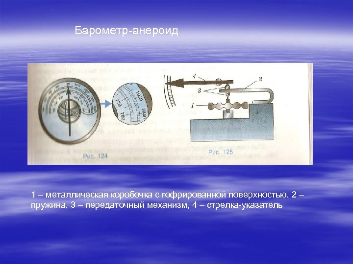 1 барометром анероидом измеряют давление жидкости. Передаточный механизм барометр анероид. Коробочка барометра анероида. Барометр - анероид рис.136. Барометр анероид металлическая коробочка.