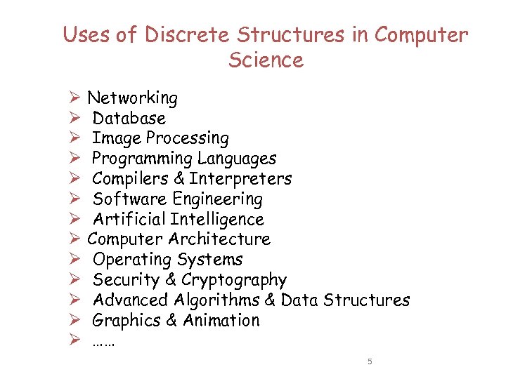 Cs 104 Discrete Structures Chapter I Introduction