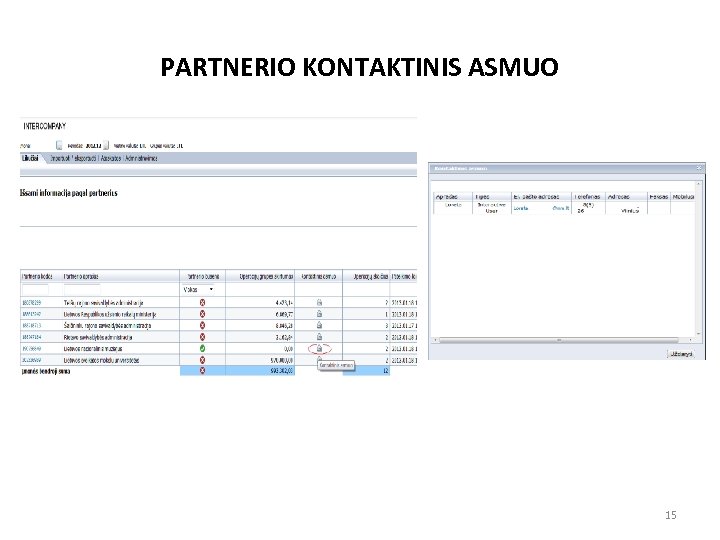 PARTNERIO KONTAKTINIS ASMUO 15 