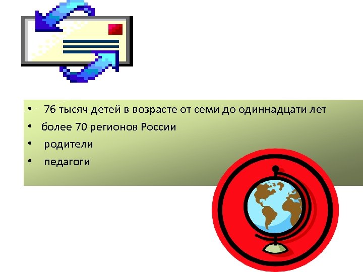  • • 76 тысяч детей в возрасте от семи до одиннадцати лет более
