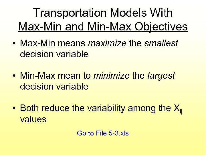 transportation assignment and network models