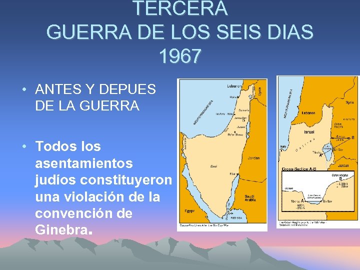 TERCERA GUERRA DE LOS SEIS DIAS 1967 • ANTES Y DEPUES DE LA GUERRA