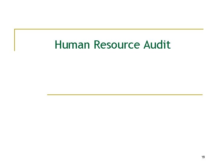 Human Resource Audit 79 