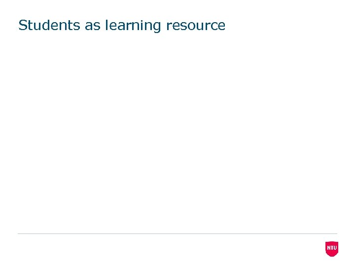 Students as learning resource 