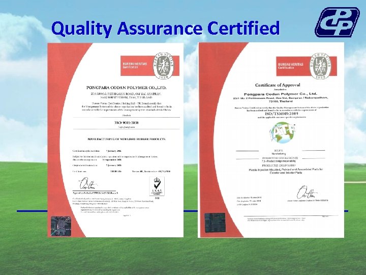 Quality Assurance Certified 