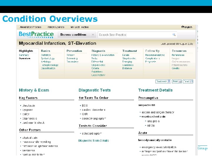 Condition Overviews 