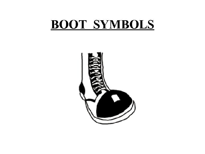 BOOT SYMBOLS 