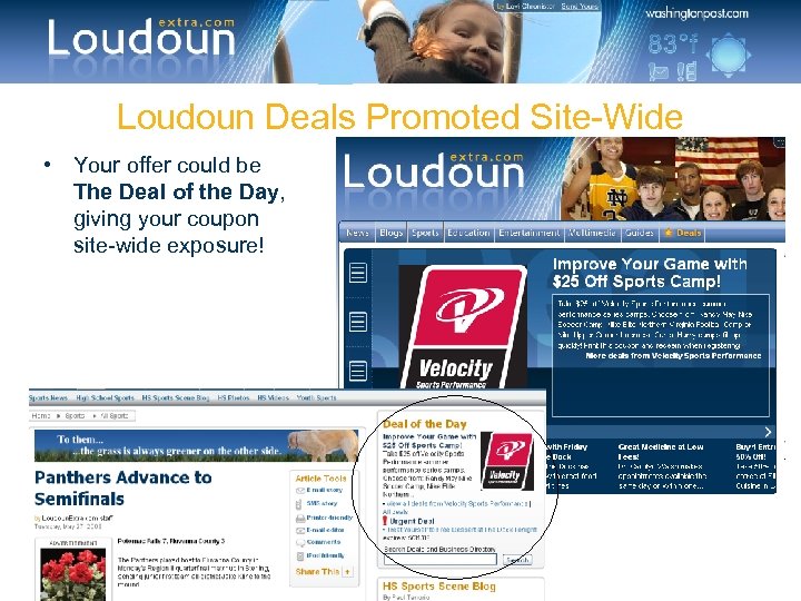 Loudoun Deals Promoted Site-Wide • Your offer could be The Deal of the Day,