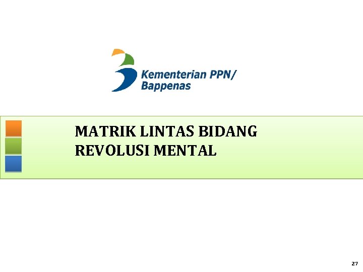 MATRIK LINTAS BIDANG REVOLUSI MENTAL 27 