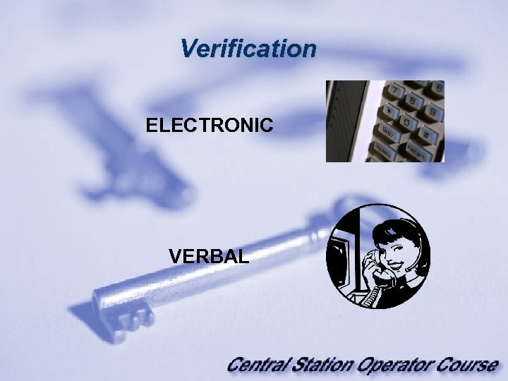 Verification ELECTRONIC VERBAL 