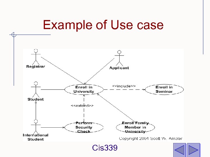 Example of Use case Cis 339 