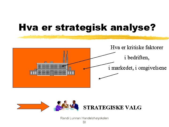 Hva er strategisk analyse? Hva er kritiske faktorer i bedriften, i markedet, i omgivelsene