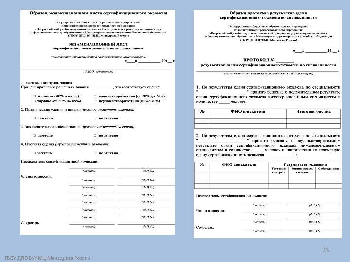 23 ГБОУ ДПО ВУНМЦ Минздрава России 