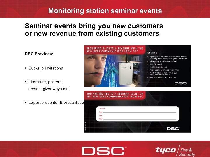 Monitoring station seminar events Seminar events bring you new customers or new revenue from