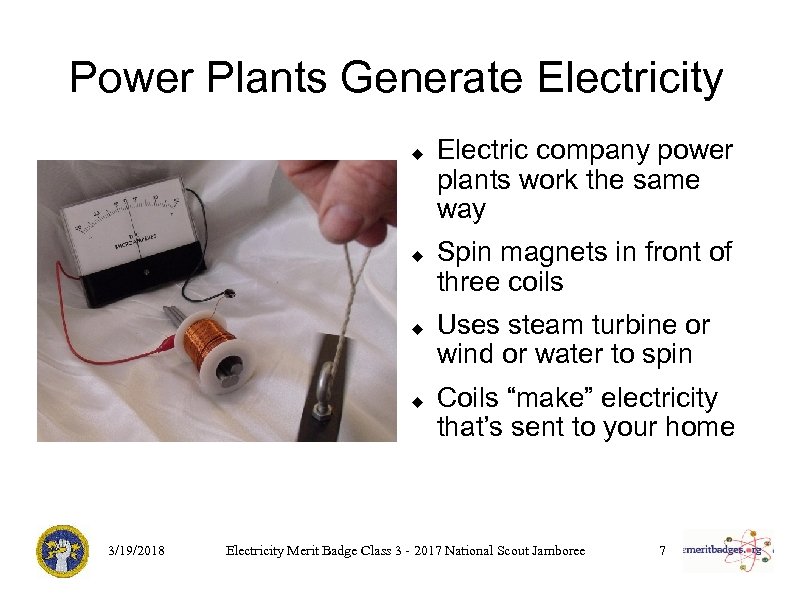 Power Plants Generate Electricity 3/19/2018 Electric company power plants work the same way Spin