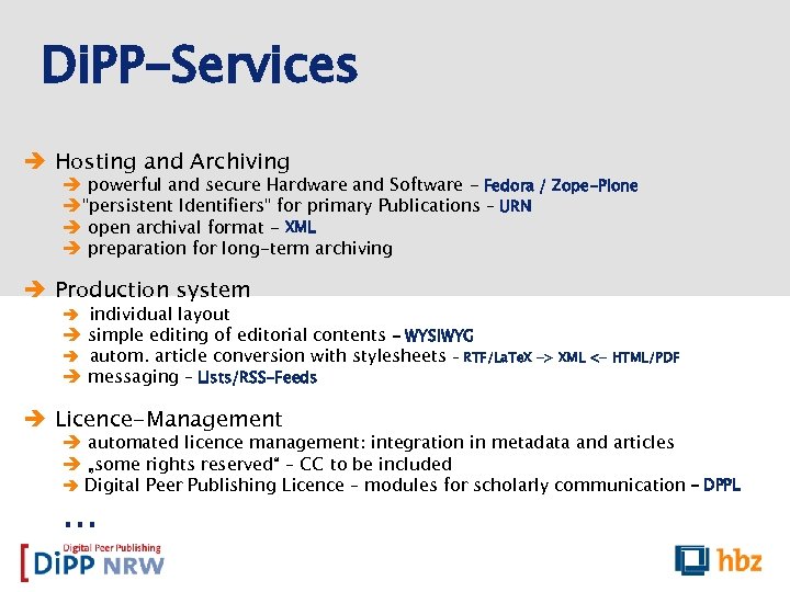 Di. PP-Services Hosting and Archiving powerful and secure Hardware and Software – Fedora /