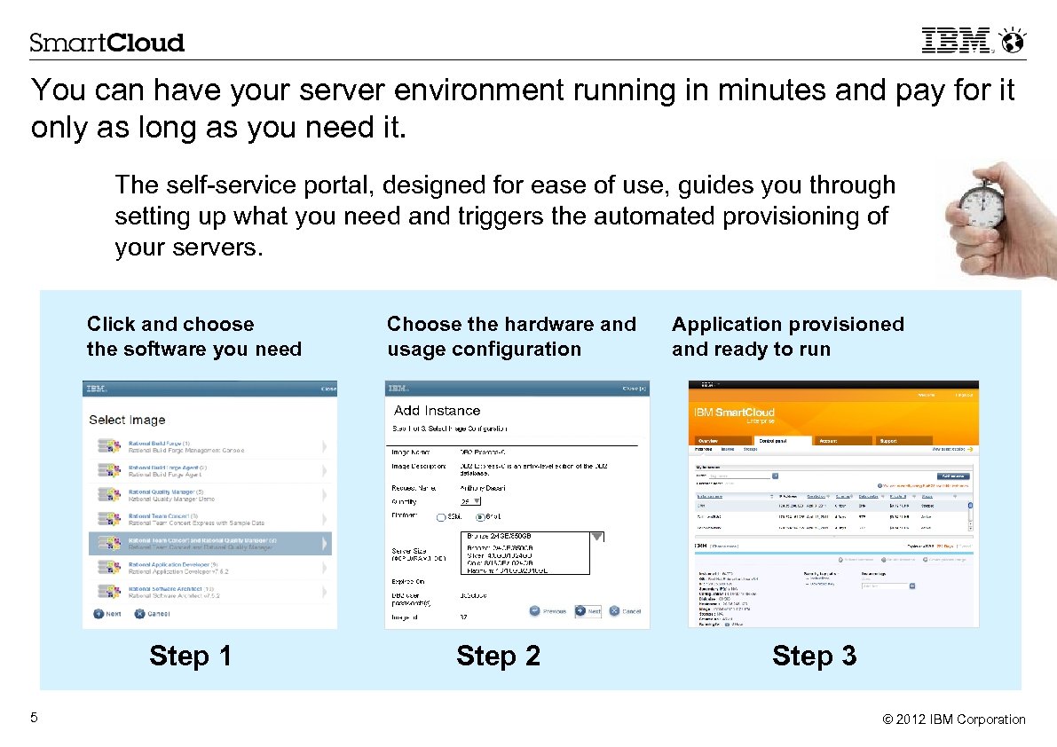 You can have your server environment running in minutes and pay for it only