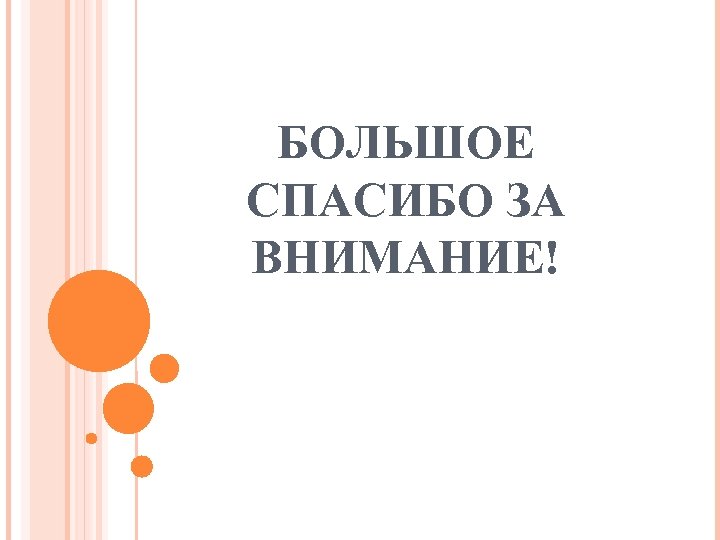 БОЛЬШОЕ СПАСИБО ЗА ВНИМАНИЕ! 