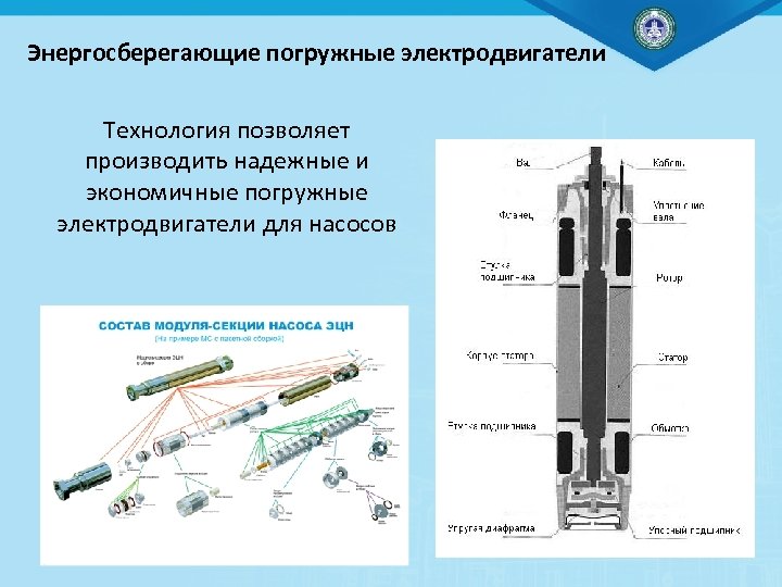 Энергосберегающие погружные электродвигатели Технология позволяет производить надежные и экономичные погружные электродвигатели для насосов 