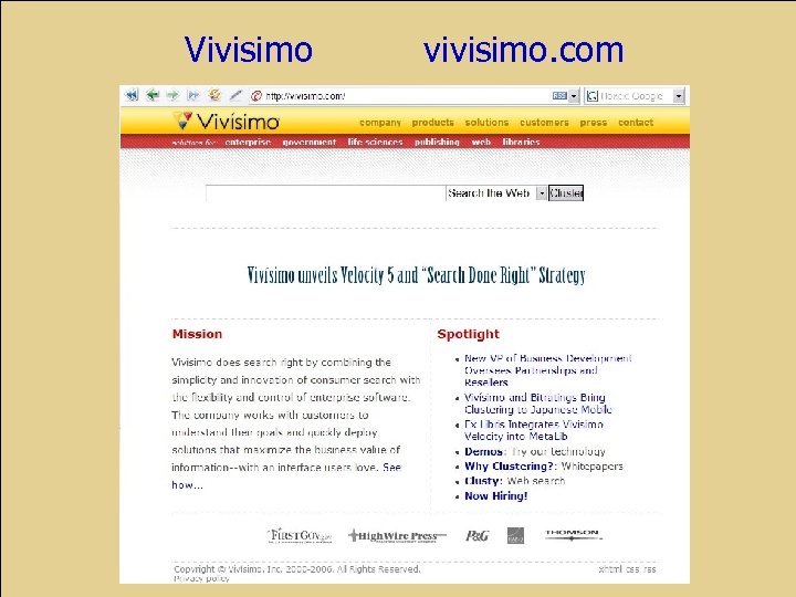 Vivisimo vivisimo. com 
