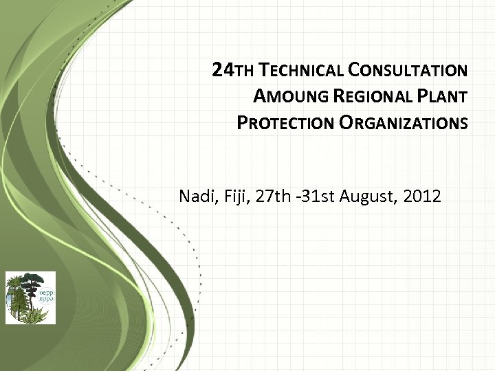 24 TH TECHNICAL CONSULTATION AMOUNG REGIONAL PLANT PROTECTION ORGANIZATIONS Nadi, Fiji, 27 th -31