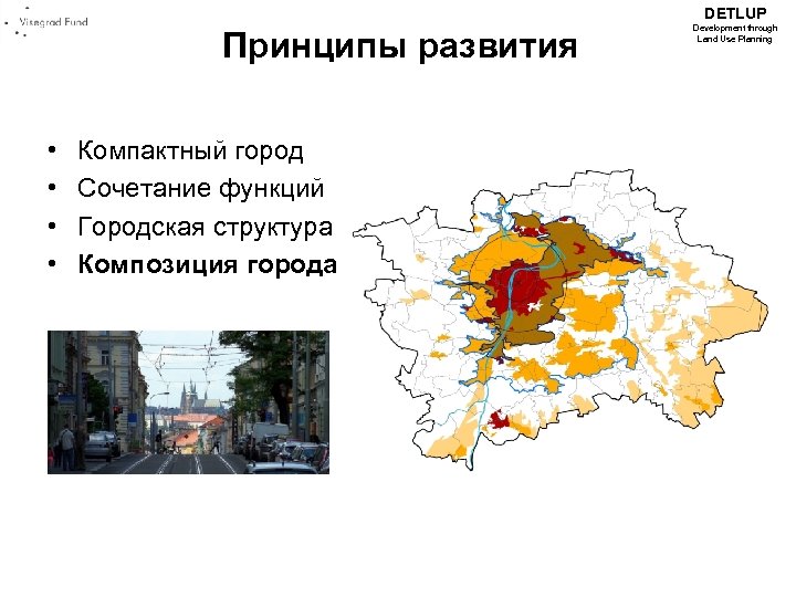 DETLUP Принципы развития • • Компактный город Сочетание функций Городская структура Композиция города Development