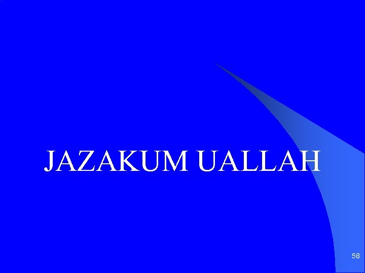 JAZAKUM UALLAH 58 