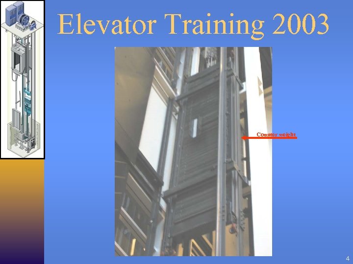 Elevator Training 2003 Counter weight 4 