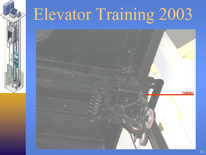 Elevator Training 2003 Safeties 41 