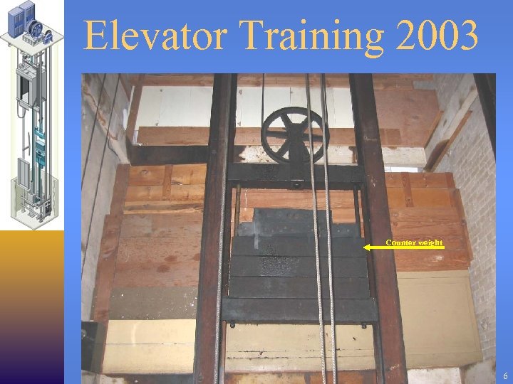 Elevator Training 2003 Counter weight 6 