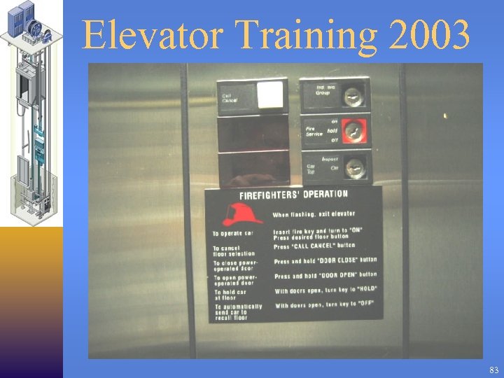 Elevator Training 2003 83 