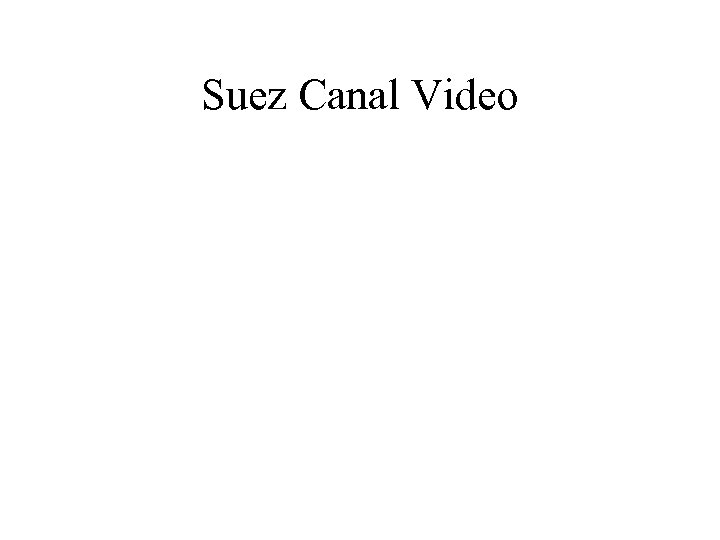 Suez Canal Video 